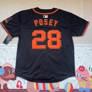 San Francisco Giants Buster Posey #28 Nike Black Jersey